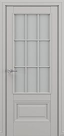 Дверь межкомнатная «Турин АК В3» Серый матовый new остекление Сатинато