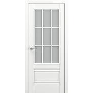 Дверь межкомнатная «Турин АК В4» Белый матовый остекление Сатинато