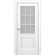 Дверь межкомнатная «Венеция АК В1» Белый матовый остекление Сатинато