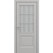Дверь межкомнатная «Венеция АК В2» Серый матовый new остекление Сатинато
