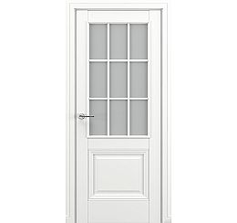 Дверь межкомнатная «Венеция АК В3» Белый матовый остекление Сатинато