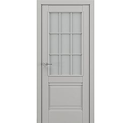 Дверь межкомнатная «Венеция АК В4» Серый матовый new остекление Сатинато