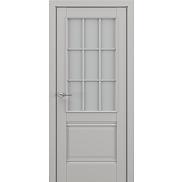Дверь межкомнатная «Венеция АК В4» Серый матовый new остекление Сатинато