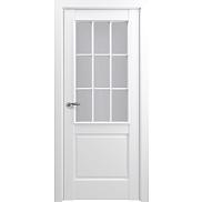 Дверь межкомнатная «Венеция АК Тип-S» Матовый белый остекление Сатинато