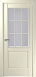 Дверь межкомнатная «Венеция АК Тип-S» Матовый кремовый остекление Сатинато