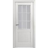 Дверь межкомнатная «Венеция АК Тип-S» Пекан Белый остекление Сатинато