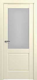 Дверь межкомнатная «Венеция Тип-S» Матовый кремовый остекление Сатинато