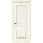Дверь межкомнатная из эко шпона «Классико-13» Nordic Oak остекление художественное