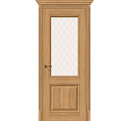 Дверь межкомнатная из эко шпона «Классико-33» Anegri Veralinga остекление Cатинато белое художественное