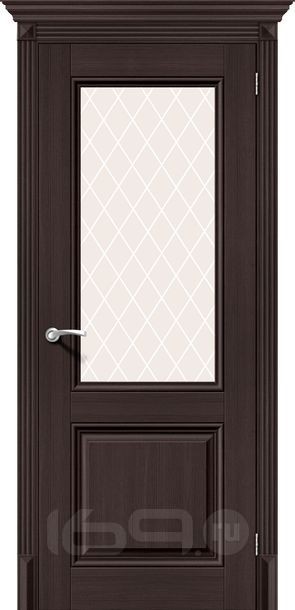 Дверь ЭКО Классико-33 Wenge Veralinga White Сrystal 200*80