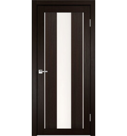 Дверь межкомнатная Y-2 Экошпон, Венге, остекленная, сатинат белый, царговая