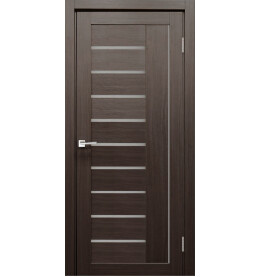 Дверь межкомнатная Y-4 Экошпон, Грей, остекленная, сатинат белый, царговая