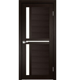Дверь межкомнатная Z-1 Экошпон, Венге, остекленная, сатинат белый, царговая
