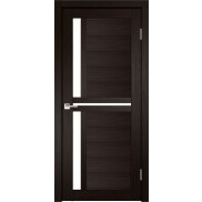 Дверь межкомнатная Z-1 Экошпон, Венге, остекленная, сатинат белый, царговая
