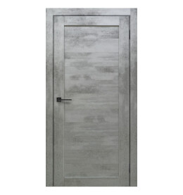 Дверь межкомнатная Х-1 Экошпон, Бетон светлый, глухая, царговая
