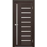 Дверь межкомнатная Y-5 Экошпон, Грей, остекленная, сатинат белый, царговая