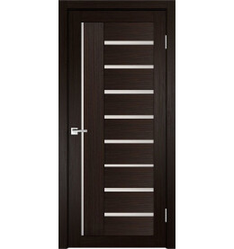 Дверь межкомнатная Y-5 Экошпон, Венге, остекленная, сатинат белый, царговая