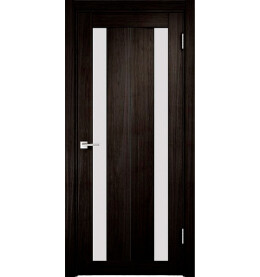Дверь межкомнатная Y-6 Экошпон, Венге, остекленная, сатинат белый, царговая