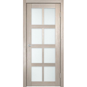 Дверь межкомнатная К-8 Экошпон, остекленная, сатинат белый, царговая