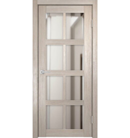 Дверь межкомнатная К-8 Экошпон, остекленная, зеркало, царговая
