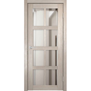 Дверь межкомнатная К-8 Экошпон, остекленная, зеркало, царговая