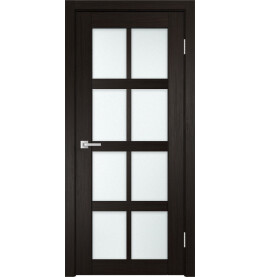 Дверь межкомнатная К-8 Экошпон, Венге, остекленная, сатинат белый, царговая