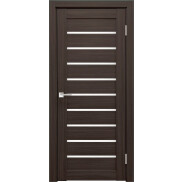 Дверь межкомнатная Х-2 Экошпон, Грей, остекленная, сатинат белый, царговая