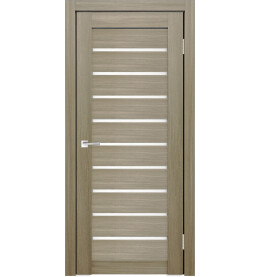 Дверь межкомнатная Х-2 Экошпон, Неаполь, остекленная, сатинат белый, царговая