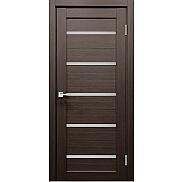 Дверь межкомнатная Х-3 Экошпон, Грей, остекленная, сатинат белый, царговая