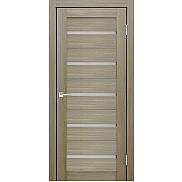 Дверь межкомнатная Х-3 Экошпон Неаполь, остекленная, сатинат белый, кромка нет, царговая