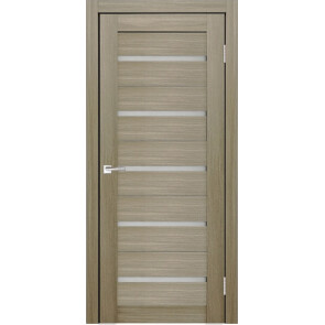 Дверь межкомнатная Х-3 Экошпон Неаполь, остекленная, сатинат белый, царговая