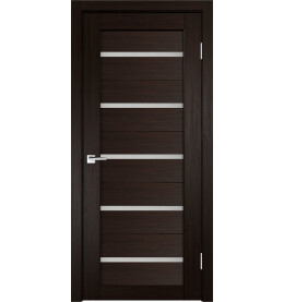 Дверь межкомнатная Х-3 Экошпон, Венге, остекленная, сатинат белый, царговая