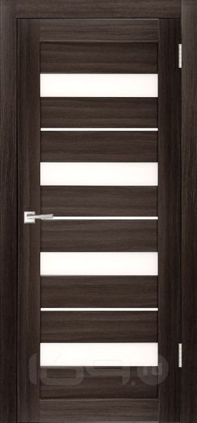 Дверь межкомнатная Х-5 Экошпон Грей, остекленная, сатинат белый, без кромки, царговая
