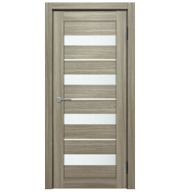 Дверь межкомнатная Х-5 Экошпон, Неаполь, остекленная, сатинат белый, царговая