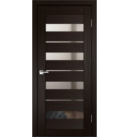 Дверь межкомнатная Х-5 Экошпон, Венге, остекленная, зеркало, царговая