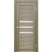 Дверь межкомнатная Х-6 Экошпон Неаполь, остекленная, сатинат белый, кромка нет, царговая