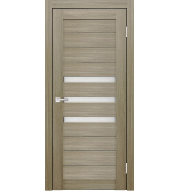 Дверь межкомнатная Х-6 Экошпон, Неаполь, остекленная, сатинат белый, царговая