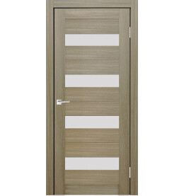 Дверь межкомнатная Х-7 Экошпон, Неаполь, остекленная, сатинат белый, царговая