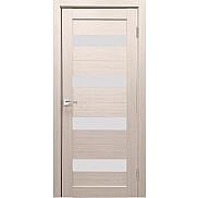Дверь межкомнатная "Х-8" Кремовая лиственница стекло Сатинат белый