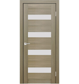 Дверь межкомнатная Х-8 Экошпон, Неаполь, остекленная, сатинат белый, царговая