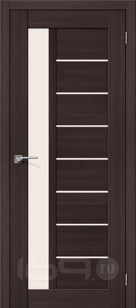Дверь межкомнатная Порта-27 Экошпон, Wenge Veralinga, остекленная, царговая