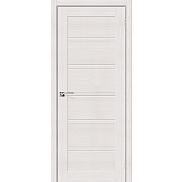 Дверь межкомнатная Порта-28 Экошпон Bianco Veralinga, остекленная, сатинат белый, царговая