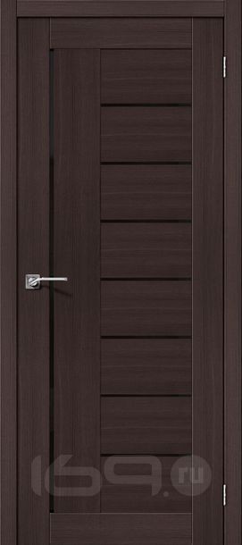 Дверь межкомнатная Порта-29 Экошпон, Wenge Veralinga, остекленная, царговая
