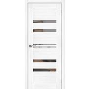 Дверь межкомнатная Порта-30 Экошпон Snow Veralinga, остекленная, mirox grey, царговая