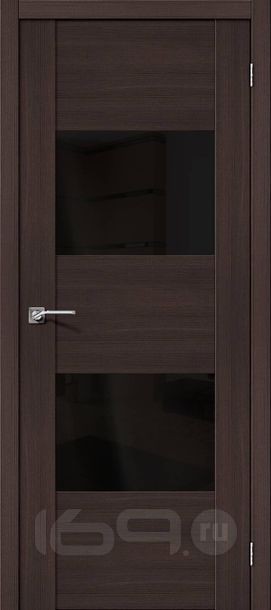 Дверь межкомнатная VG2 BS Экошпон, Wenge Veralinga, остекленная, царговая
