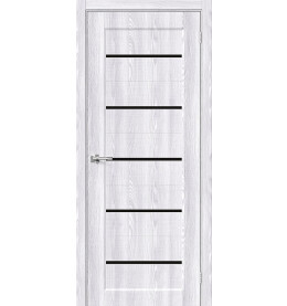 Дверь межкомнатная Мода-22 Экошпон, Riviera Ice, глухая, пластик black line, каркасно-щитовая