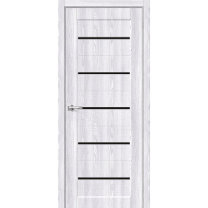 Дверь межкомнатная Мода-22 Экошпон Riviera Ice, глухая, пластик black line, каркасно-щитовая