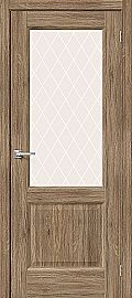 Дверь межкомнатная из эко шпона «Неоклассик-33» Original Oak остекление White Сrystal