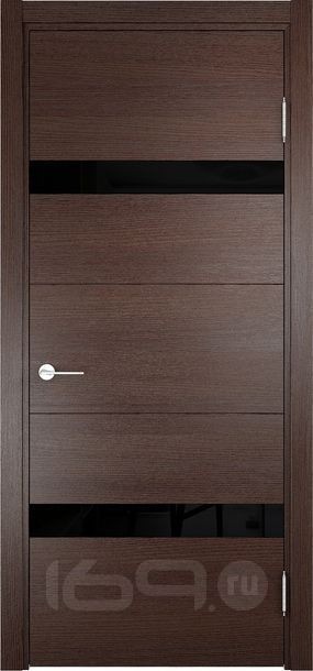 ДП ЭКО Турин 05 Дуб графит вералинга, Лакобель чёрный 200*90