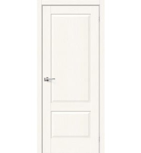 Дверь межкомнатная Прима-12 Экошпон White Wood, глухая, кромка нет, филенчатая